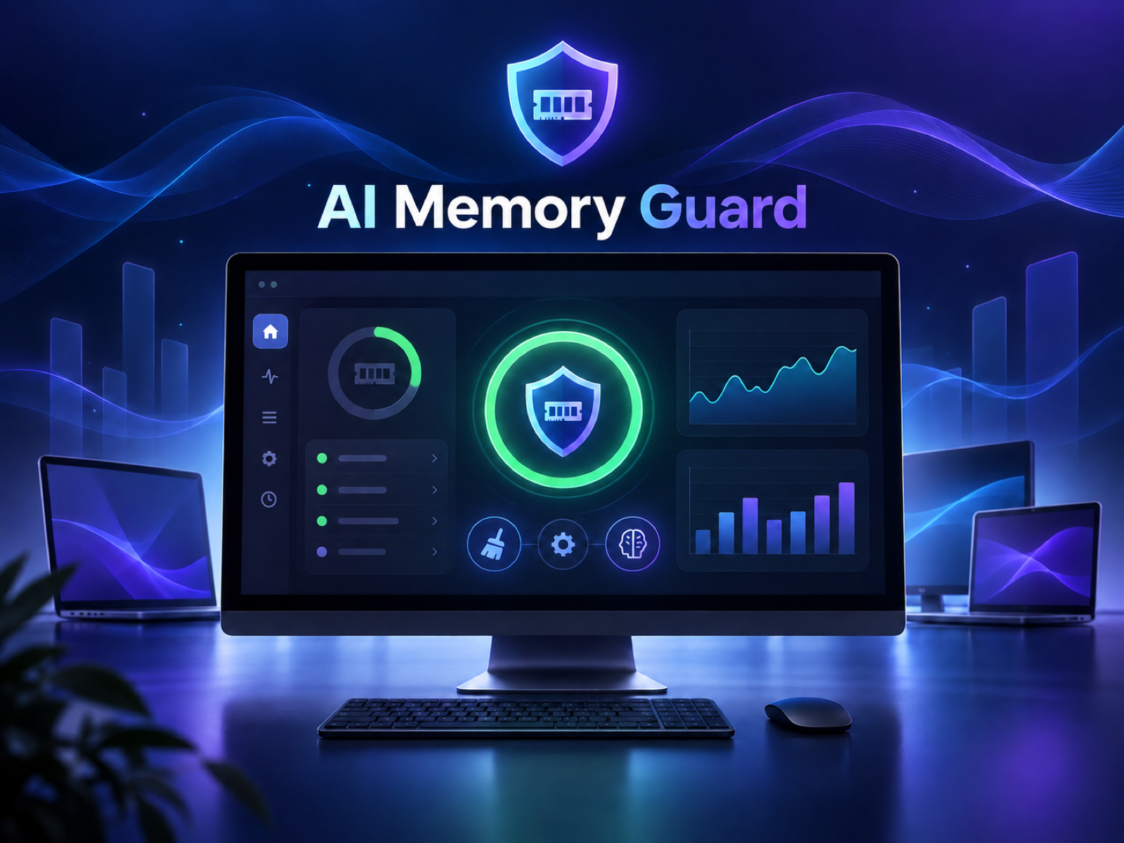 AI Memory Guard product concept illustration